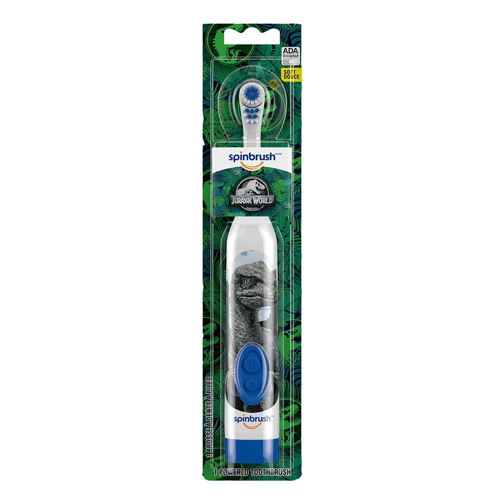 Spin brush Jurassic World Kids Electric Battery Toothbrush Soft, 1 Ct